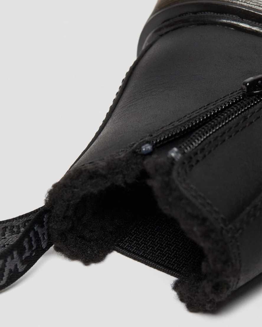 Dr Martens Toddler 2976 Faux Fur Lined Chelsea Stiefel Kinder Schwarz | 317894-NEF