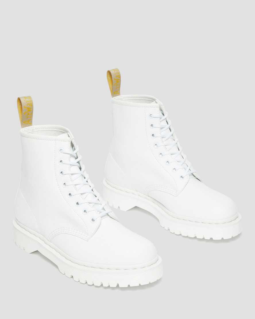 Dr Martens Vegan 1460 Bex Kemble Mono Plateau Stiefel Herren Weiß | 690432-MNE