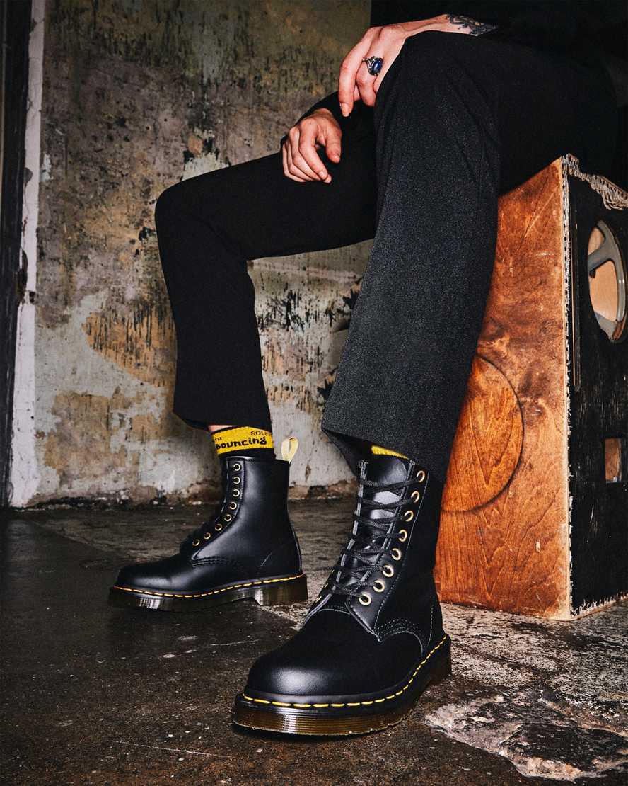 Dr Martens Vegan 1460 Felix Schnürstiefel Herren Schwarz | 148532-OFD