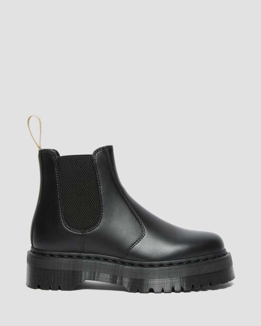 Dr Martens Vegan 2976 Felix Platform Chelsea Stiefel Damen Schwarz | 267105-RHG