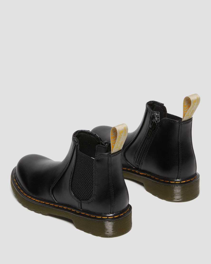 Dr Martens Vegan Junior 2976 Chelsea Stiefel Kinder Schwarz | 326915-HJW