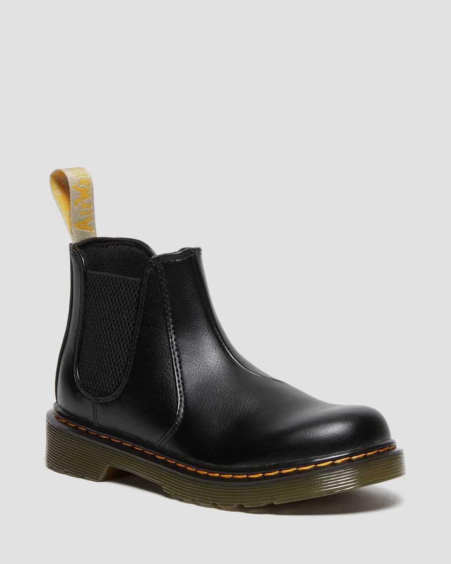 Dr Martens Vegan Junior 2976 Chelsea Stiefel Kinder Schwarz | 326915-HJW