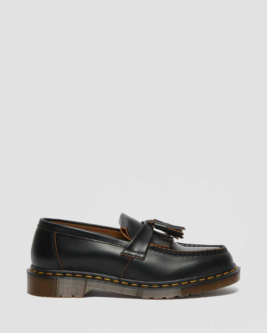 Dr Martens Vintage Made in England Adrian Tassel Loafers Herren Schwarz | 987265-ODB