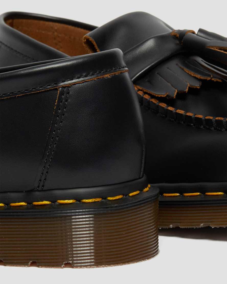 Dr Martens Vintage Made in England Adrian Tassel Loafers Herren Schwarz | 987265-ODB