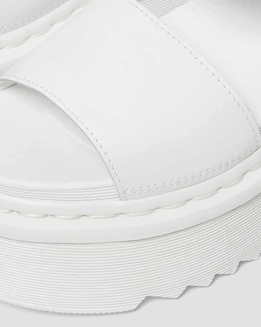 Dr Martens Voss Mono Leather Platform Strap Gladiator-sandalen Damen Weiß | 458791-MCT