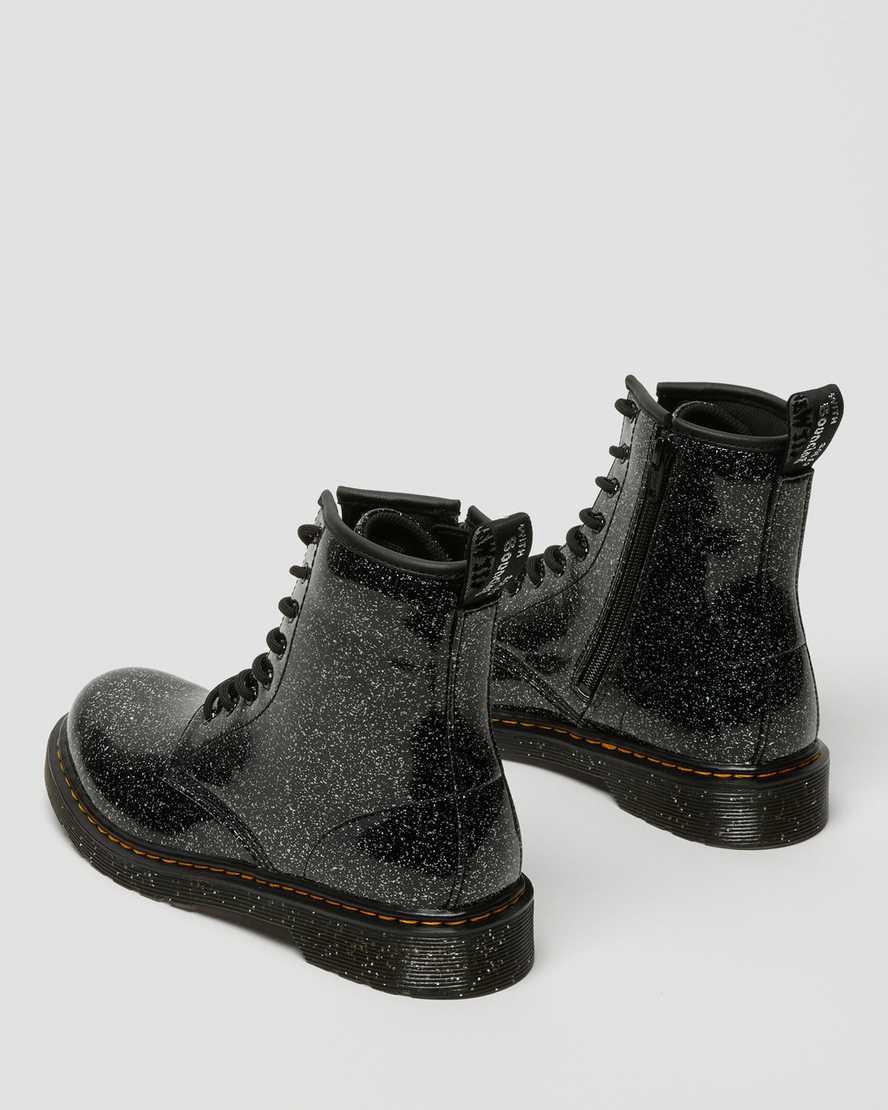 Dr Martens Youth 1460 Glitter Schnürstiefel Kinder Schwarz | 950634-YFZ