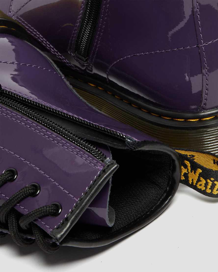 Dr Martens Youth 1460 Patent Leather Schnürstiefel Kinder Blackcurrant Lamper | 123845-KBL