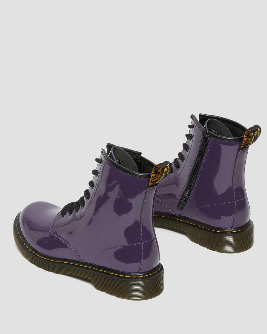 Dr Martens Youth 1460 Patent Leather Schnürstiefel Kinder Blackcurrant Lamper | 123845-KBL