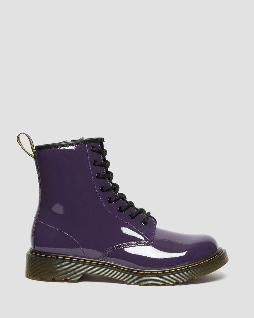 Dr Martens Youth 1460 Patent Leather Schnürstiefel Kinder Blackcurrant Lamper | 123845-KBL