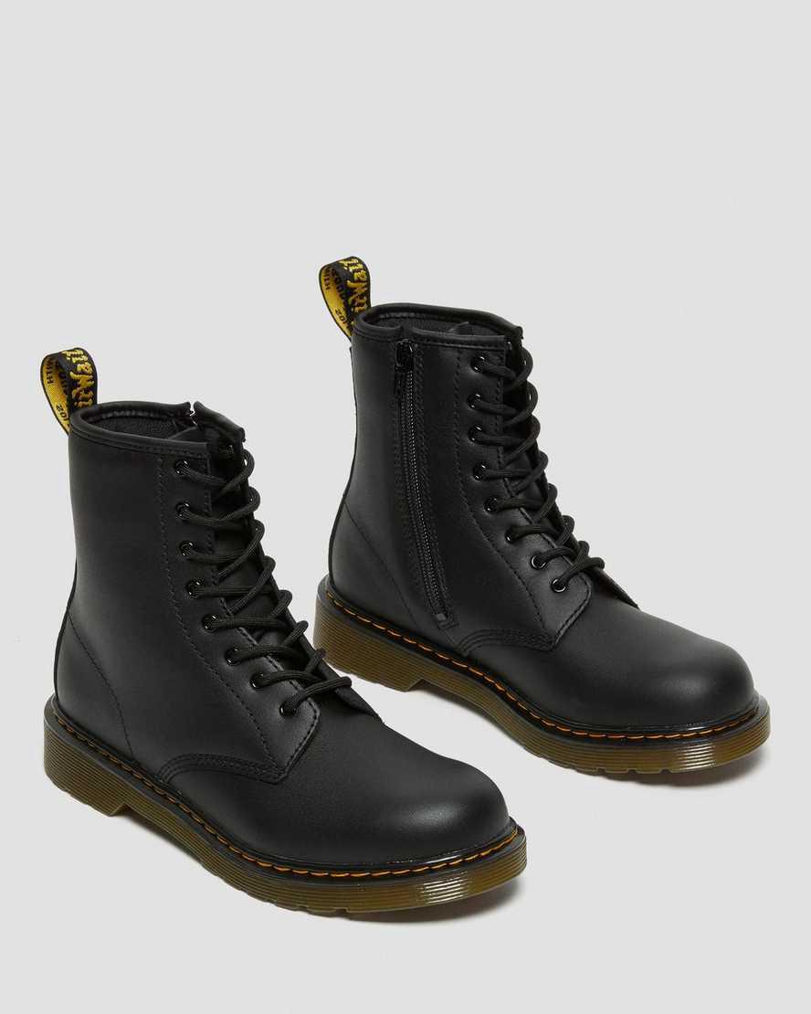Dr Martens Youth 1460 Softy T Leather Schnürstiefel Kinder Schwarz | 365120-VXU