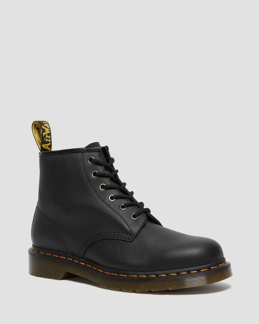 Dr Martens 101 Leather Stiefeletten Herren Schwarz | 492510-ZRD