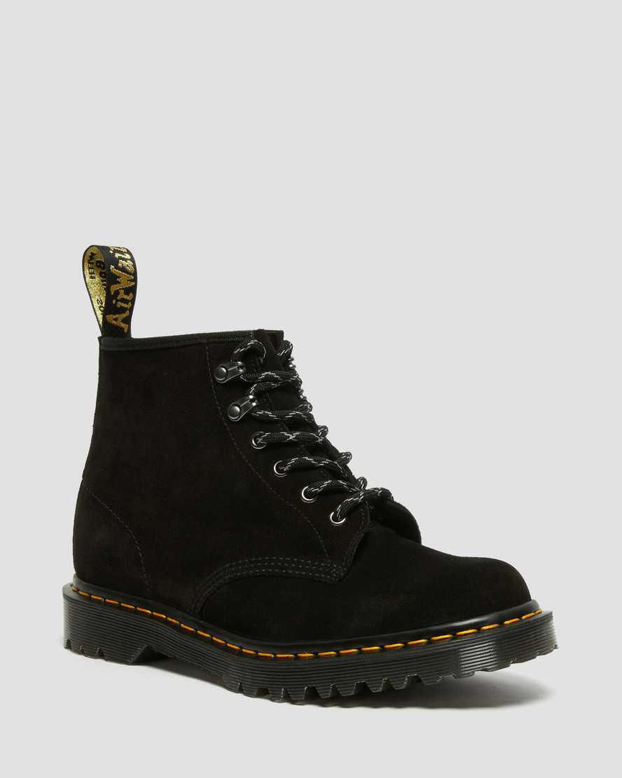 Dr Martens 101 Made in England Ben Suede Stiefeletten Herren Schwarz | 354126-VHT