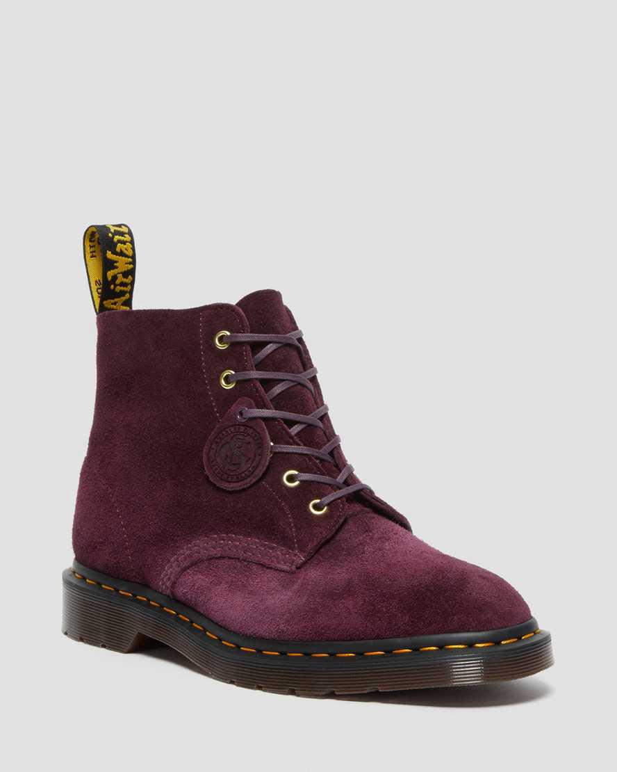 Dr Martens 101 Suede Stiefeletten Damen Lila | 748021-TZQ