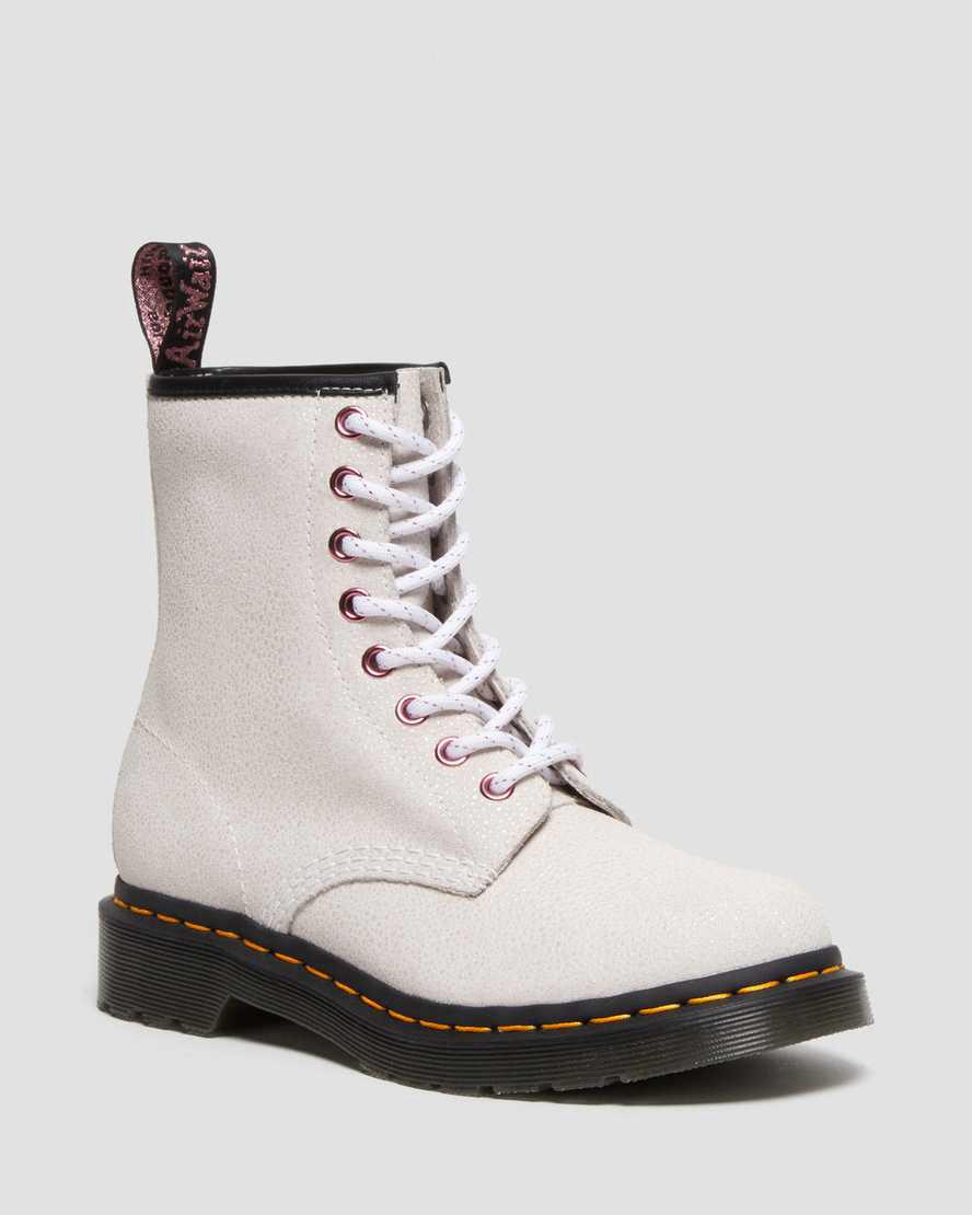 Dr Martens 1460 Bejeweled Schnürstiefel Damen Weiß | 386015-HSM