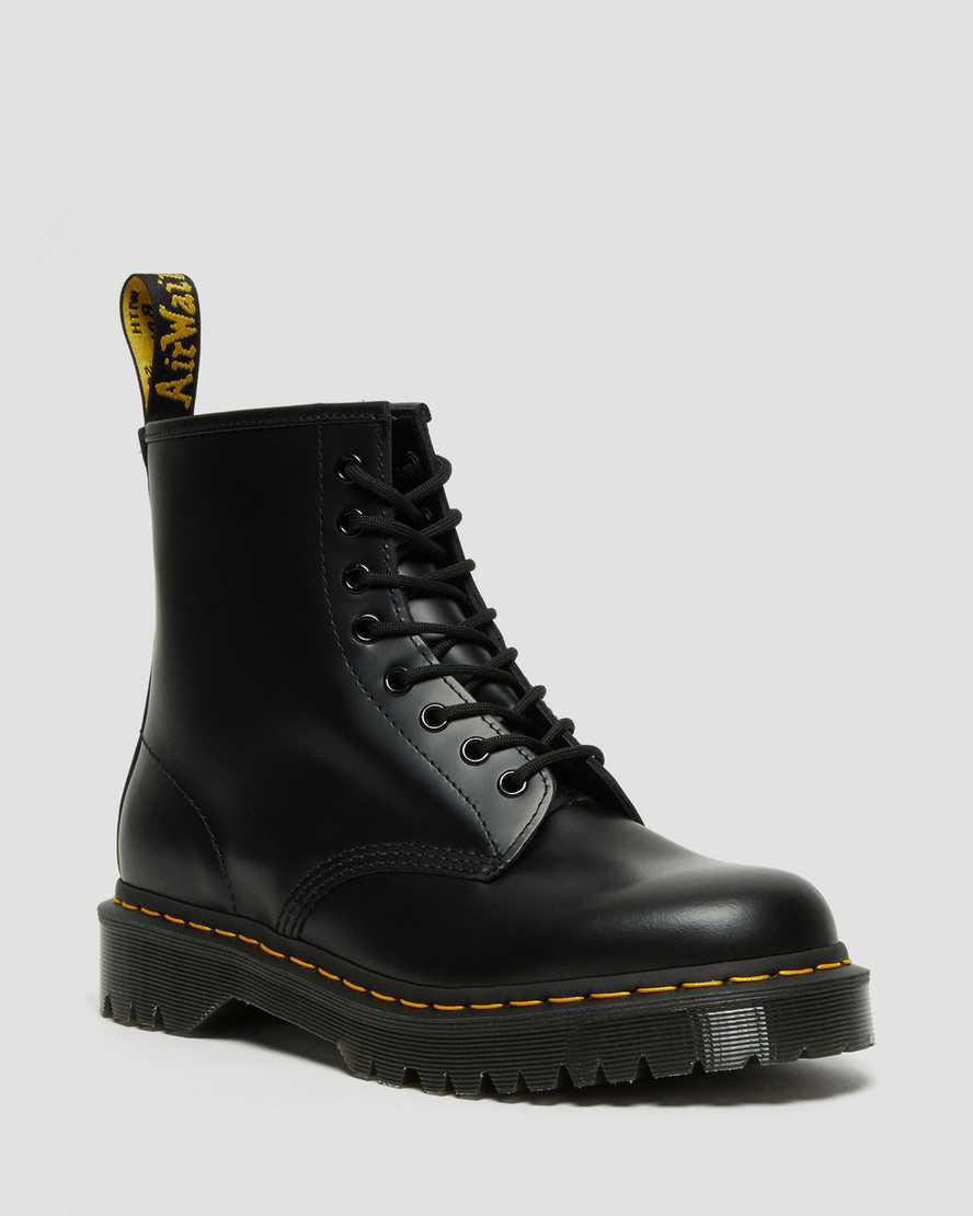 Dr Martens 1460 Bex Smooth Leather Platform Schnürstiefel Herren Schwarz | 685193-OYR