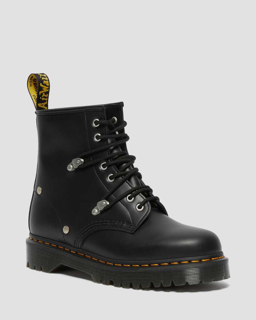 Dr Martens 1460 Bex Stud Leather Lace Up Stiefeletten Herren Schwarz | 142709-QIK