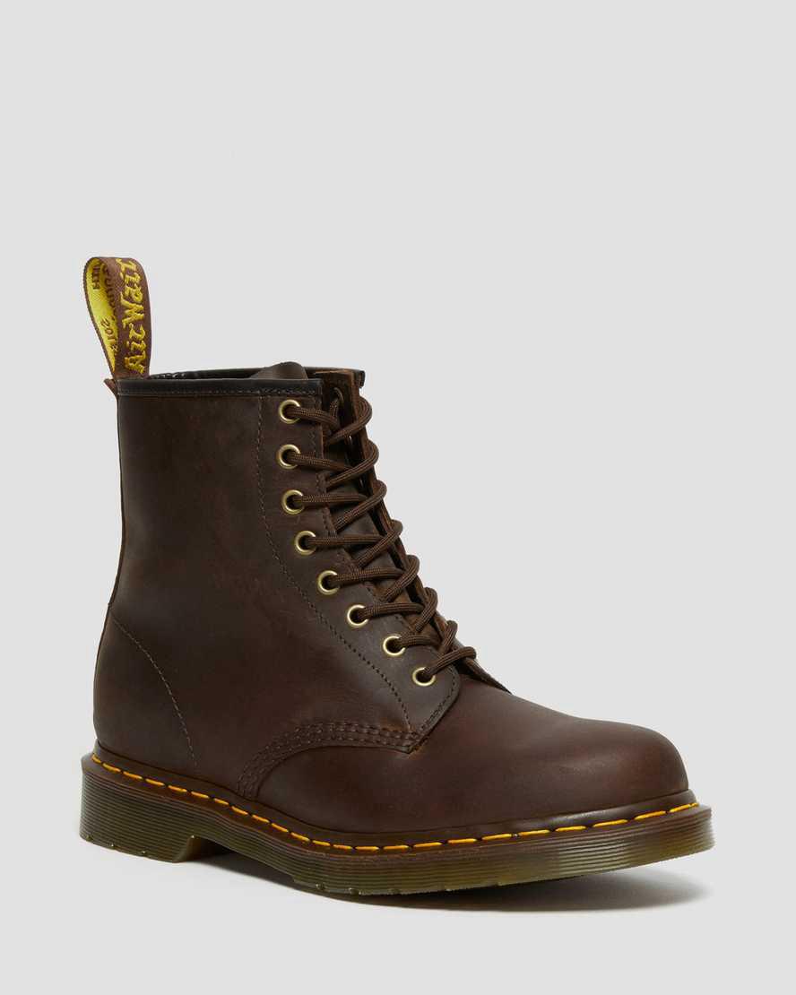 Dr Martens 1460 Crazy Horse Leather Lace Up Stiefeletten Herren Braun | 608917-LZW