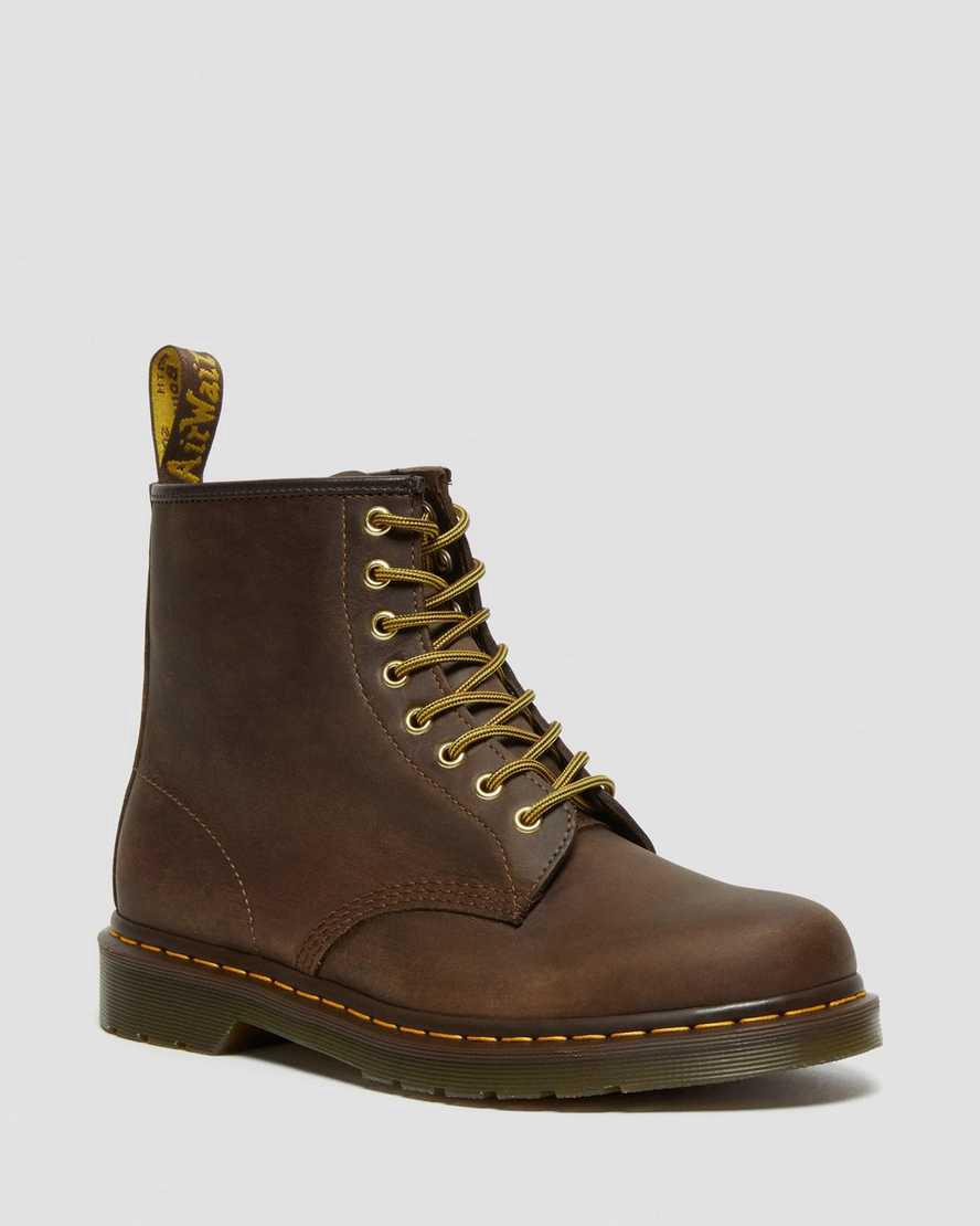 Dr Martens 1460 Crazy Horse Leather Schnürstiefel Herren Braun | 917538-AMZ