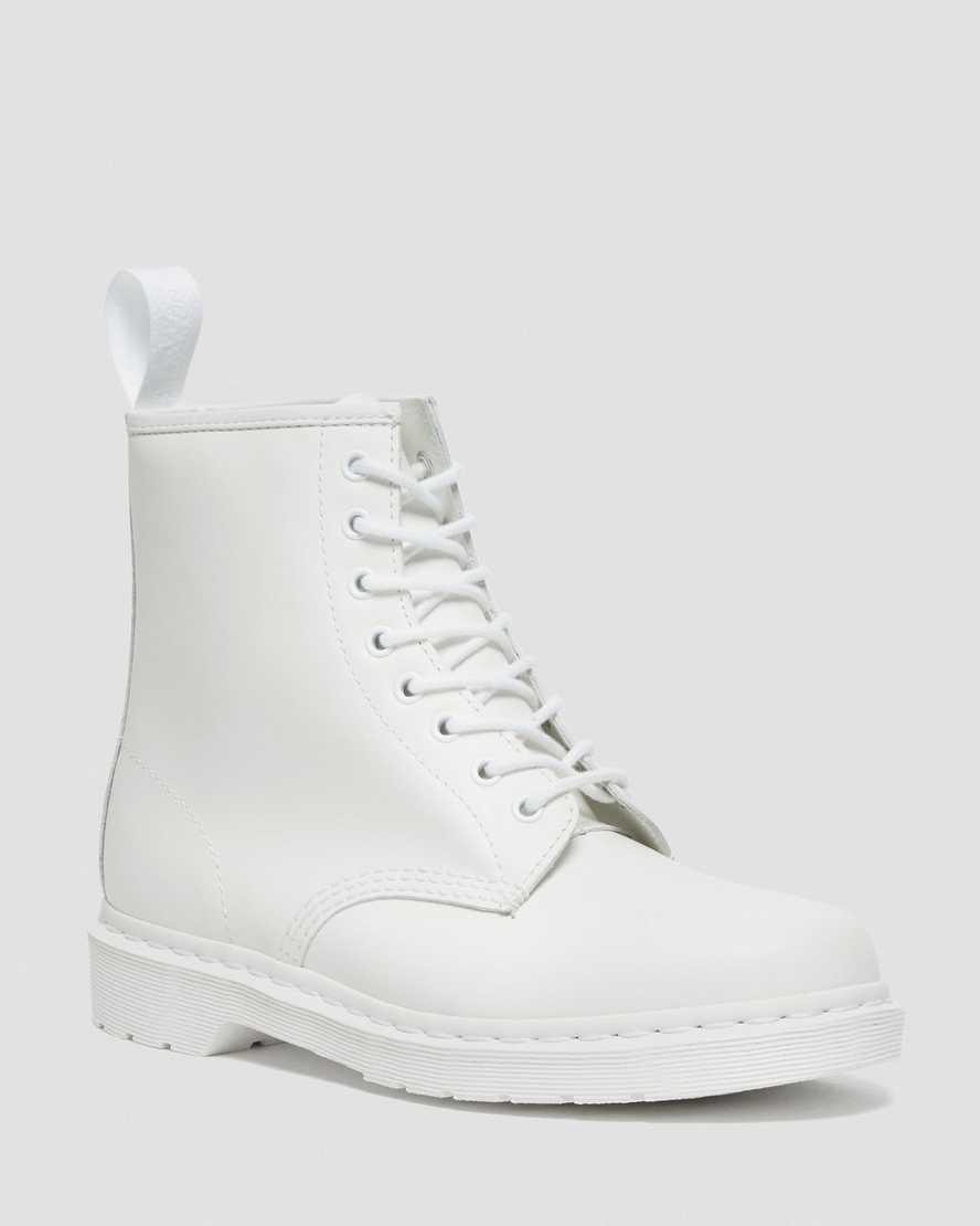 Dr Martens 1460 Mono Smooth Leather Schnürstiefel Herren Weiß | 649028-KUX