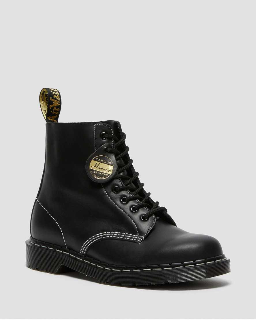 Dr Martens 1460 Pascal Made in England Cavalier Leather Schnürstiefel Herren Schwarz | 107249-JXN