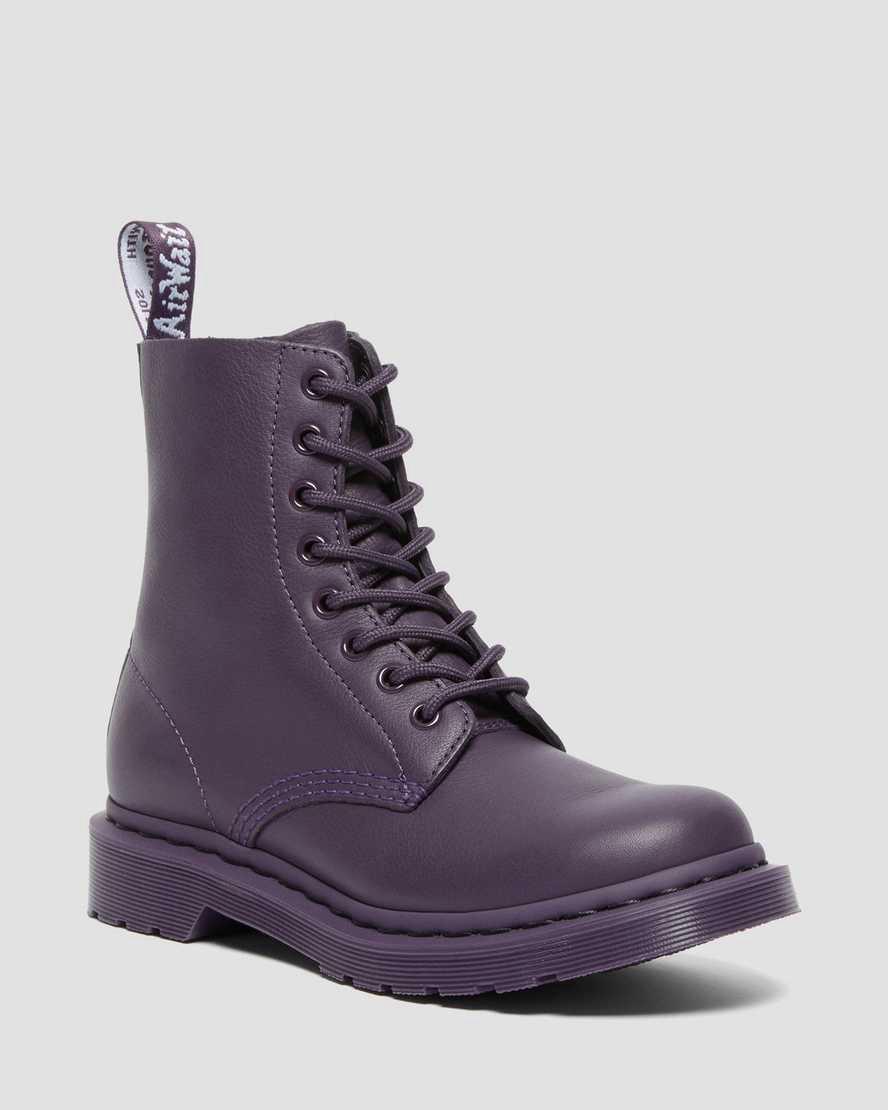 Dr Martens 1460 Pascal Mono Schnürstiefel Damen Blackcurrant | 710634-OHN