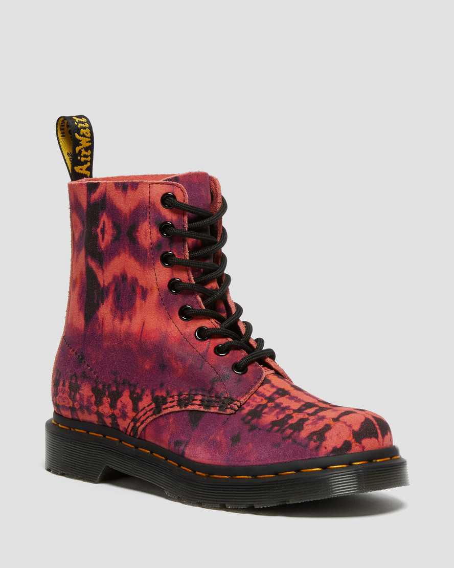 Dr Martens 1460 Pascal Tie Dye Leather Schnürstiefel Damen Lila | 527438-PIV