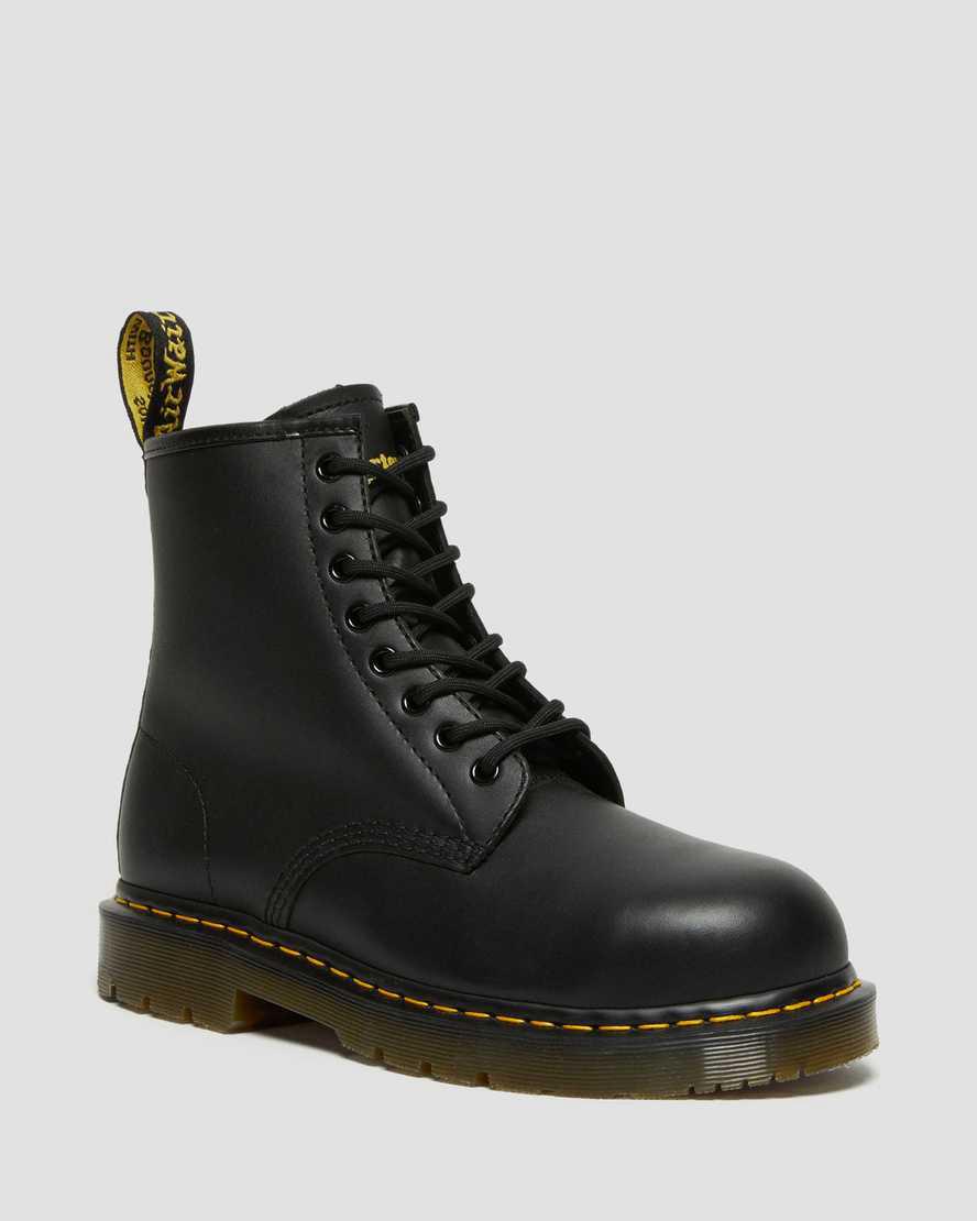 Dr Martens 1460 Slip Resistant Steel Toe Schnürstiefel Damen Schwarz | 176524-UZA