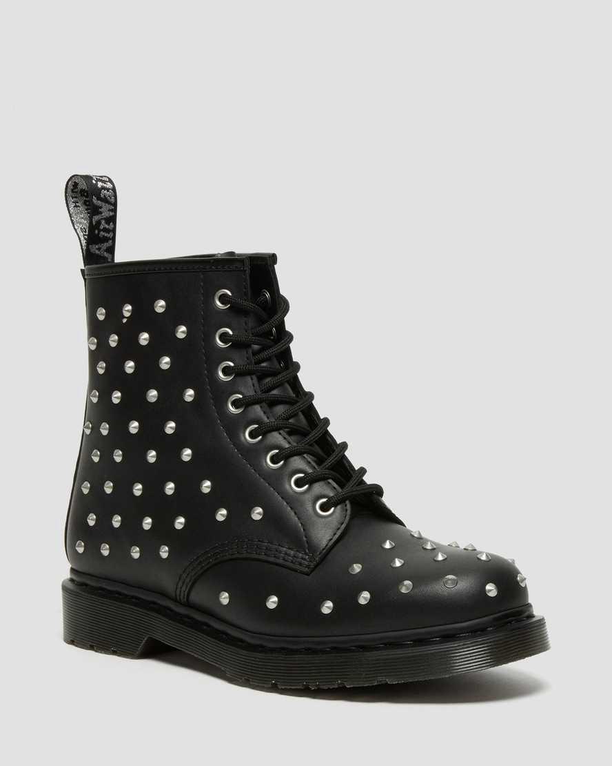 Dr Martens 1460 Stud Wanama Leather Schnürstiefel Herren Schwarz | 971284-KRE