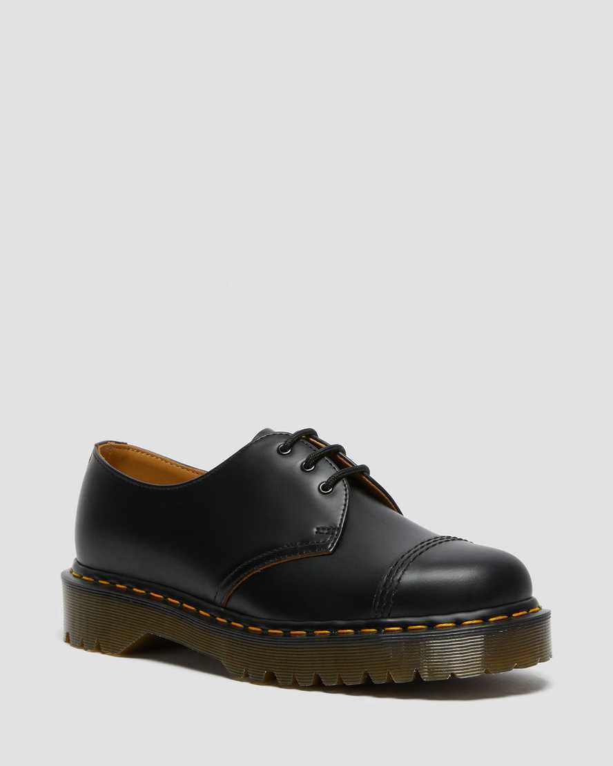 Dr Martens 1461 Bex Made in England Toe Cap Oxfords Schuhe Damen Schwarz | 926183-HXM