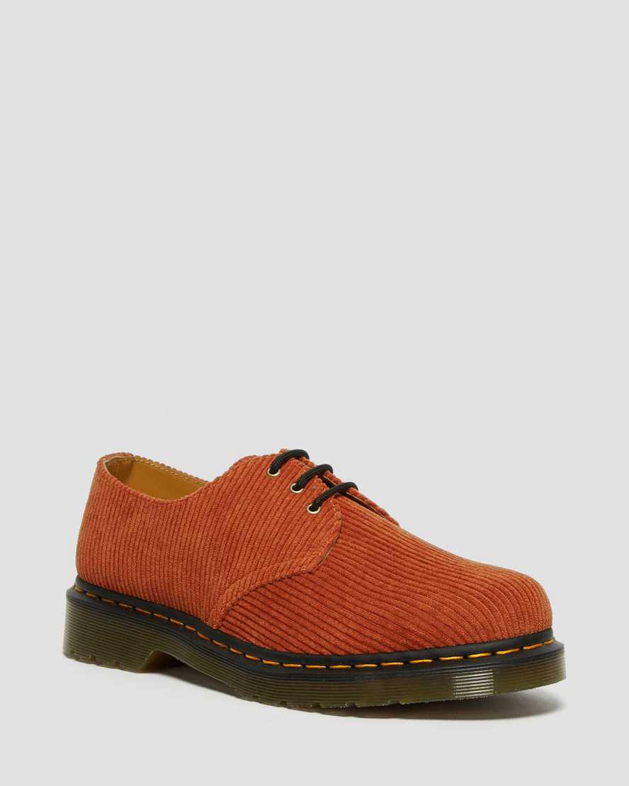 Dr Martens 1461 Corduroy Oxfords Schuhe Herren Orange | 509461-KSX