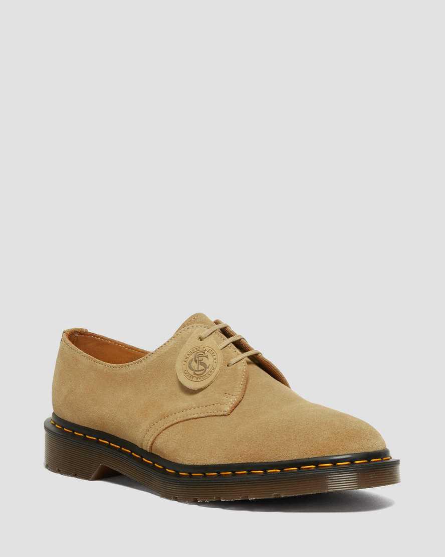 Dr Martens 1461 Made in England Buck Suede Oxfords Schuhe Herren Beige | 349215-LWF