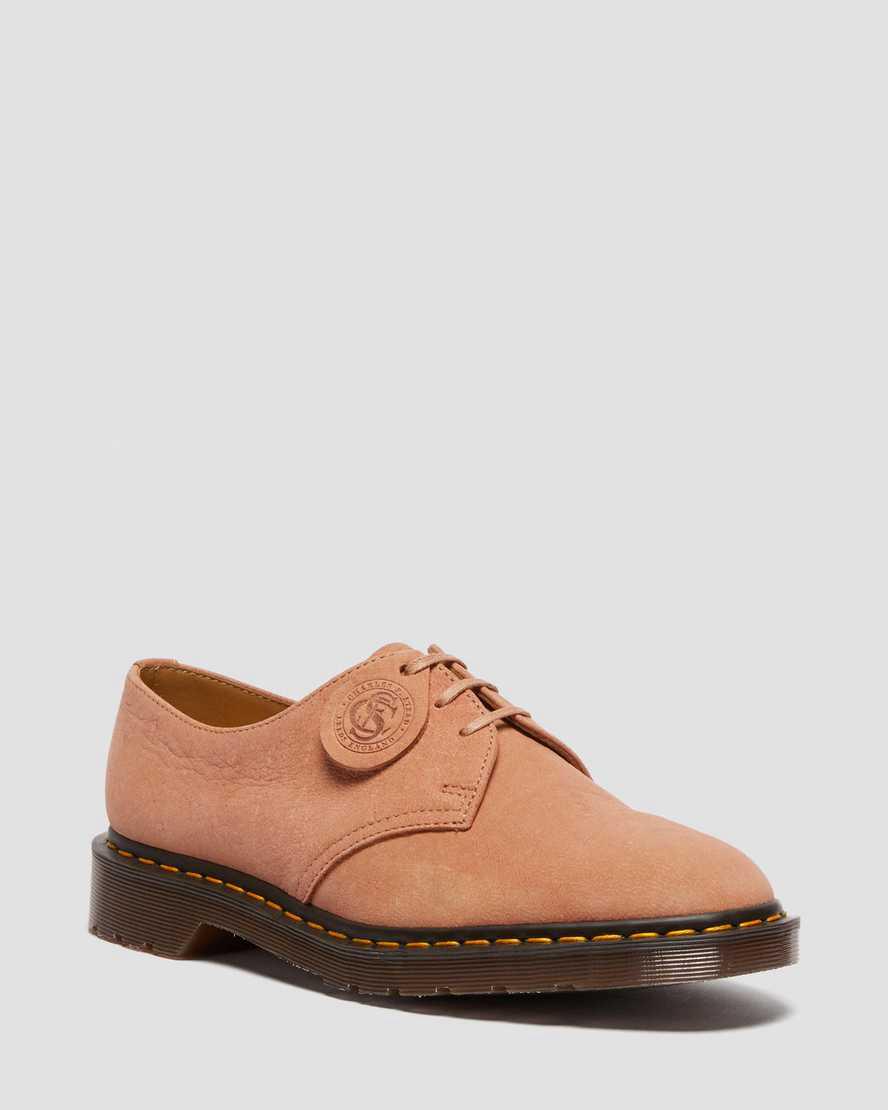 Dr Martens 1461 Made in England Nubuck Leather Oxfords Schuhe Damen Rosa | 019674-BYP