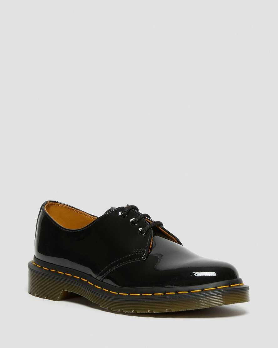 Dr Martens 1461 Patent Leather Oxfords Schuhe Damen Schwarz | 953810-BKI