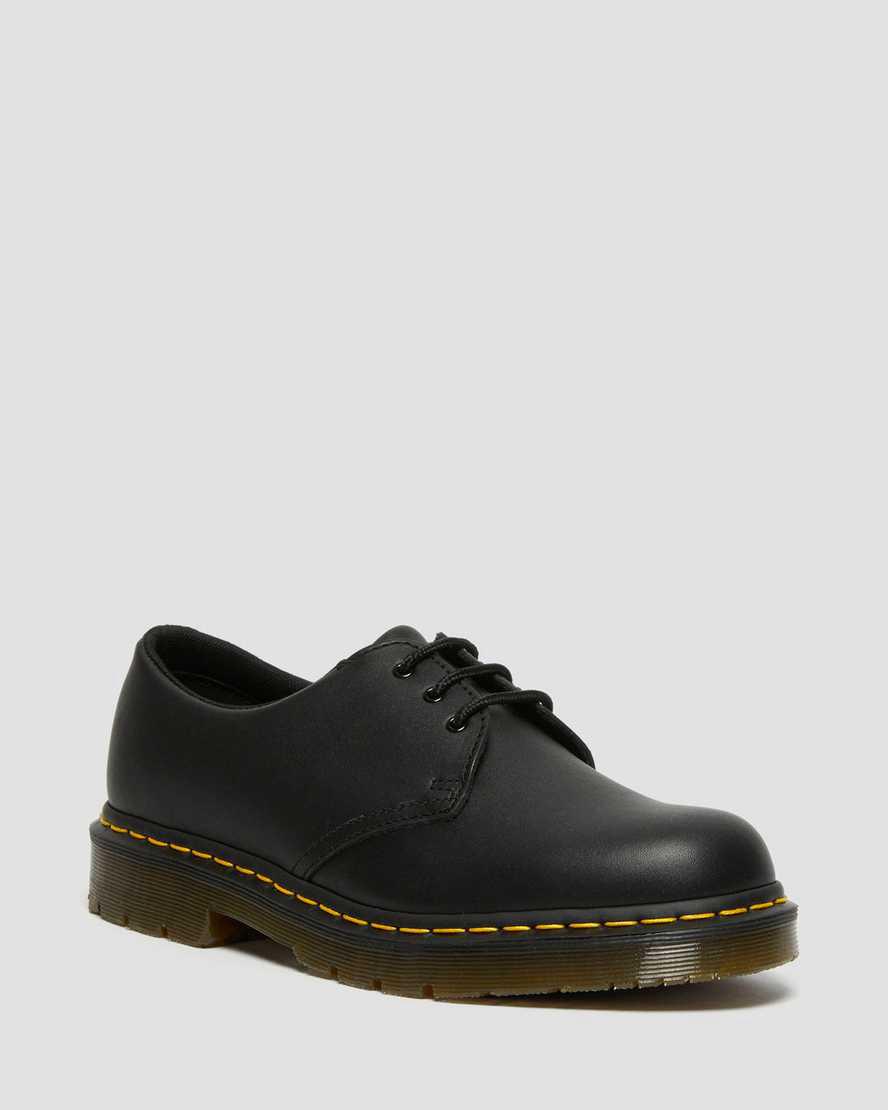 Dr Martens 1461 Slip Resistant Leather Oxfords Schuhe Damen Schwarz | 175804-BCL