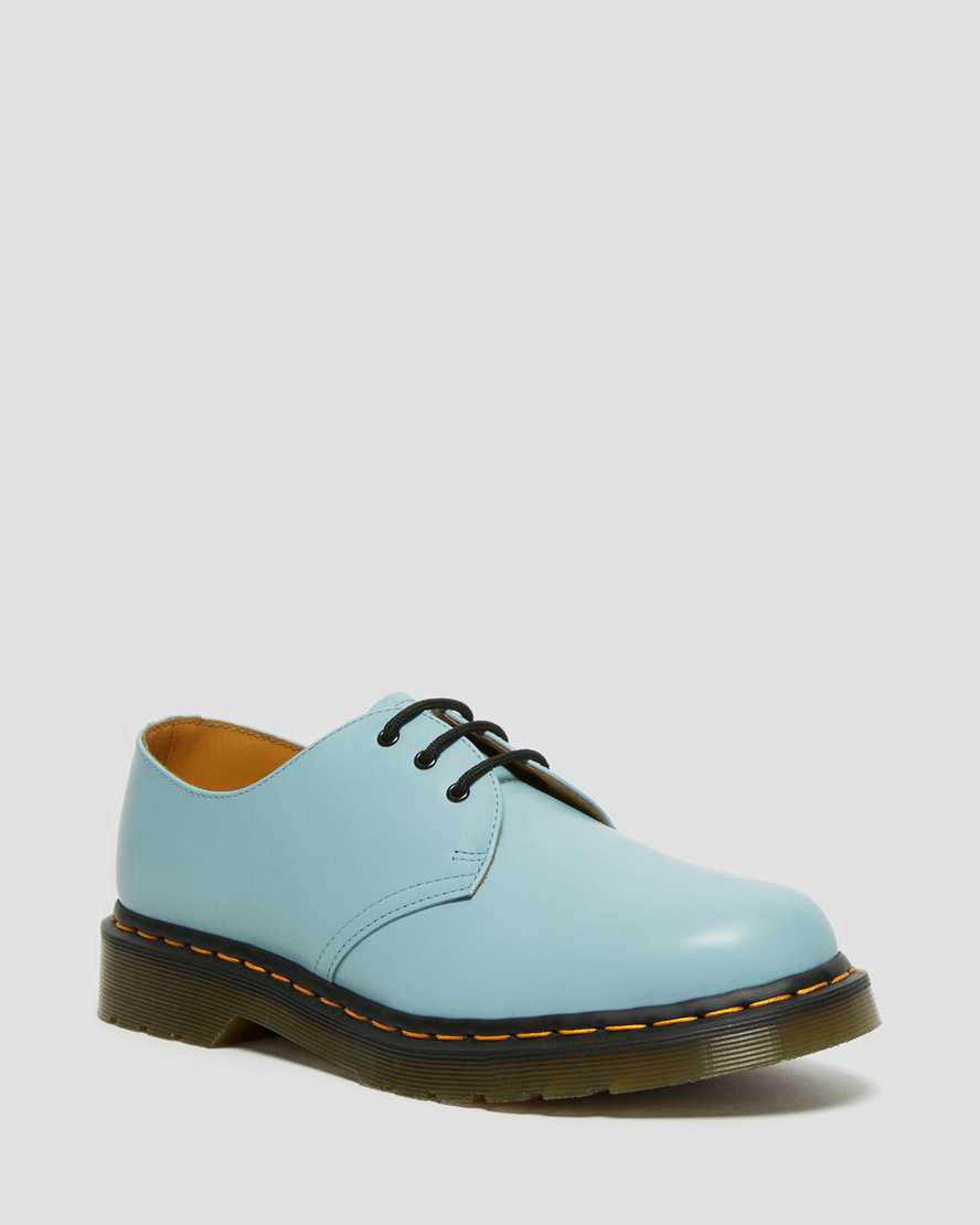 Dr Martens 1461 Smooth Leather Oxfords Schuhe Damen Blau | 659128-BYE