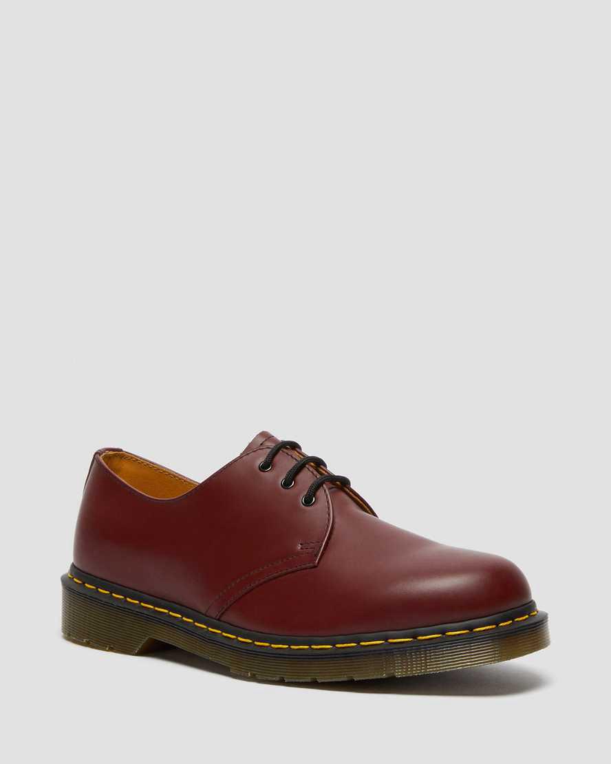 Dr Martens 1461 Smooth Leather Oxfords Schuhe Damen Rot | 963548-NYM
