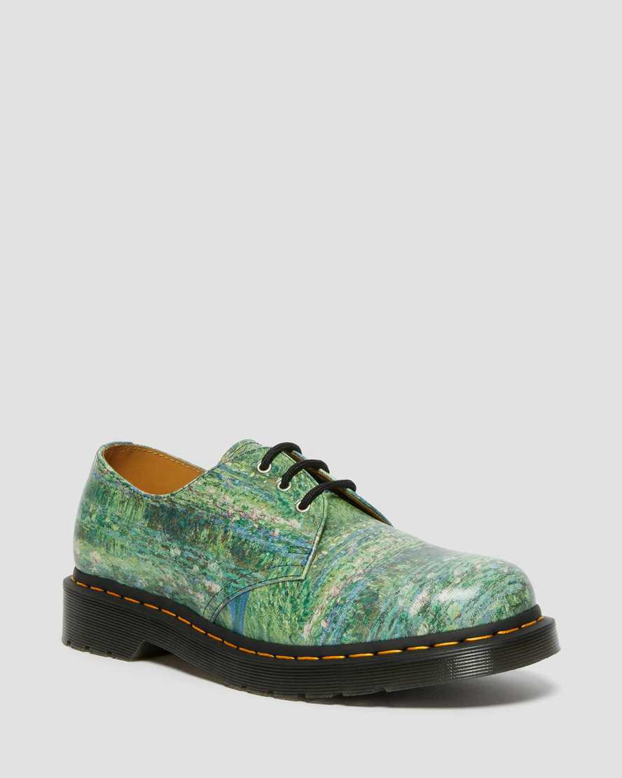 Dr Martens 1461 The National Gallery Monet Oxfords Schuhe Damen Grün | 681234-ABP