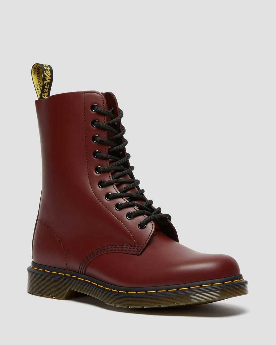 Dr Martens 1490 Smooth Leather Mid Calf Originals Boots Herren Rot | 096273-OYF