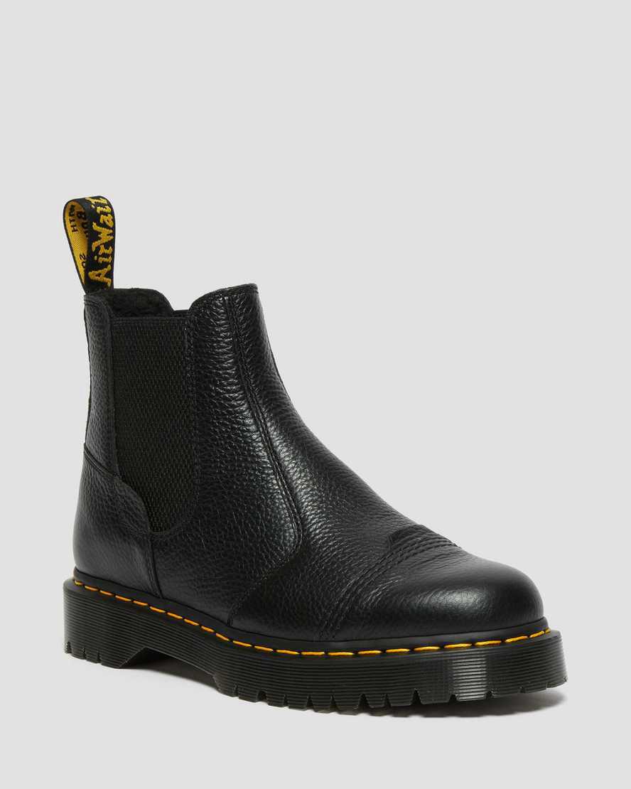 Dr Martens 2976 Bex Faux Fur-Lined Platform Chelsea Stiefeletten Herren Schwarz | 945380-NPH