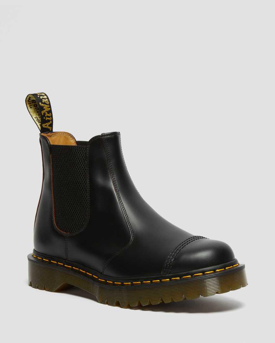 Dr Martens 2976 Bex Made in England Toe Cap Chelsea Stiefeletten Herren Schwarz | 582901-FGX
