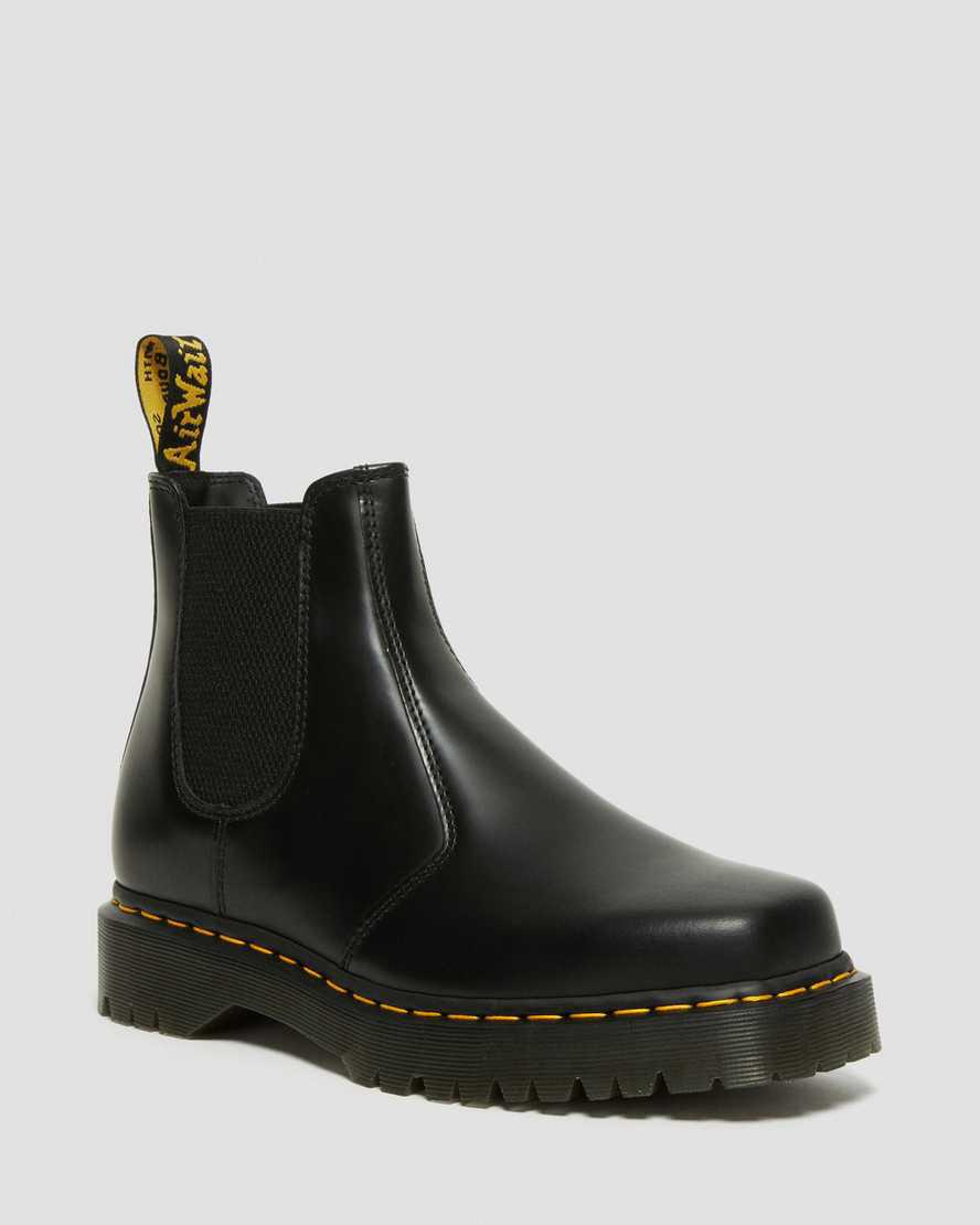 Dr Martens 2976 Bex Squared Toe Leather Chelsea Stiefeletten Herren Schwarz | 683915-FTB