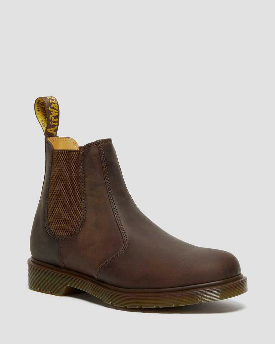 Dr Martens 2976 Crazy Horse Leather Chelsea Stiefeletten Herren Braun | 257086-ZDP