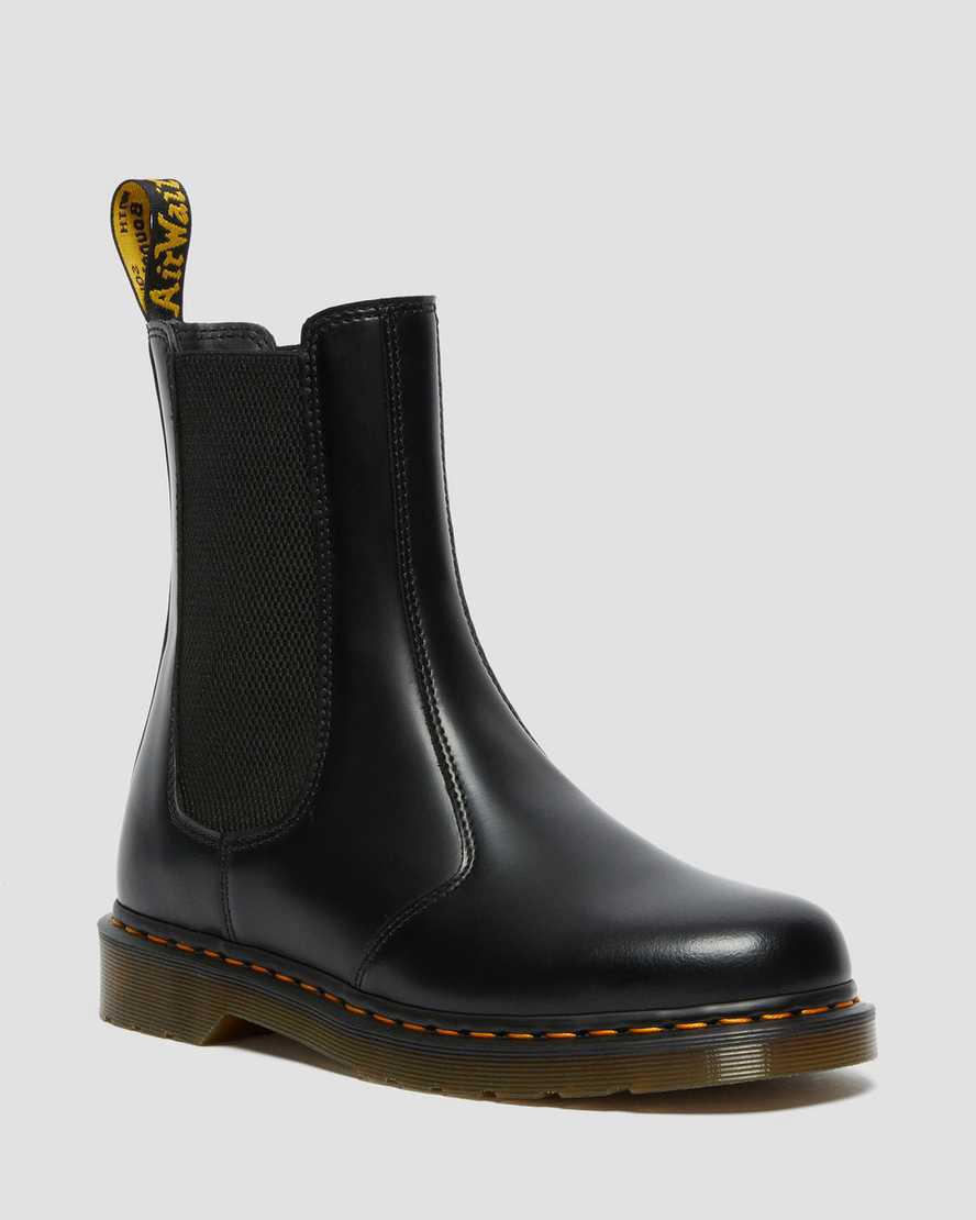 Dr Martens 2976 Hi Smooth Leather Chelsea Stiefeletten Damen Schwarz | 784312-KTO
