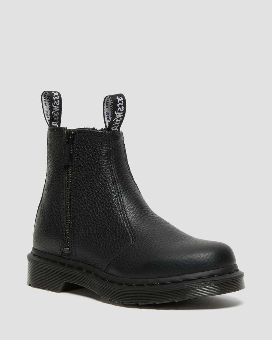Dr Martens 2976 Leather Zipper Chelsea Stiefel Damen Schwarz | 876543-DON
