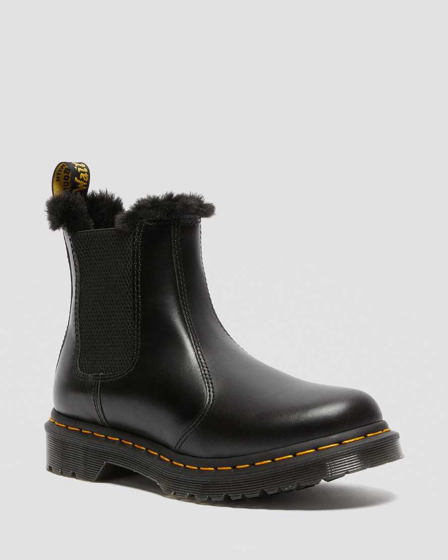 Dr Martens 2976 Leonore Faux Fur Lined Chelsea Originals Boots Damen Dunkelgrau | 098712-MYE