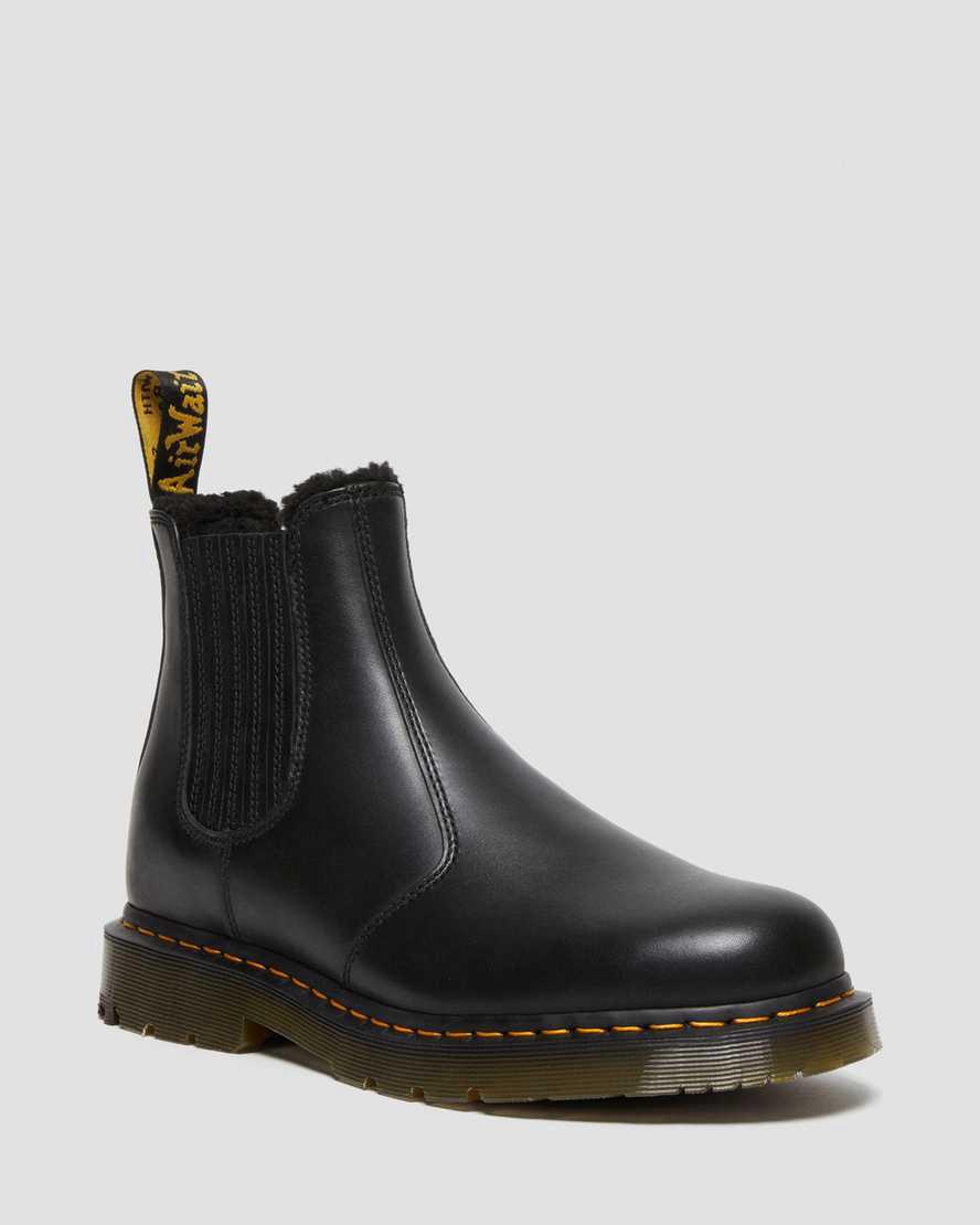Dr Martens 2976 Wintergrip Leather Chelsea Stiefeletten Damen Schwarz | 372609-QCO