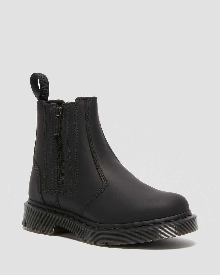 Dr Martens 2976 Wintergrip Zip Chelsea Stiefeletten Damen Schwarz | 043198-QOK