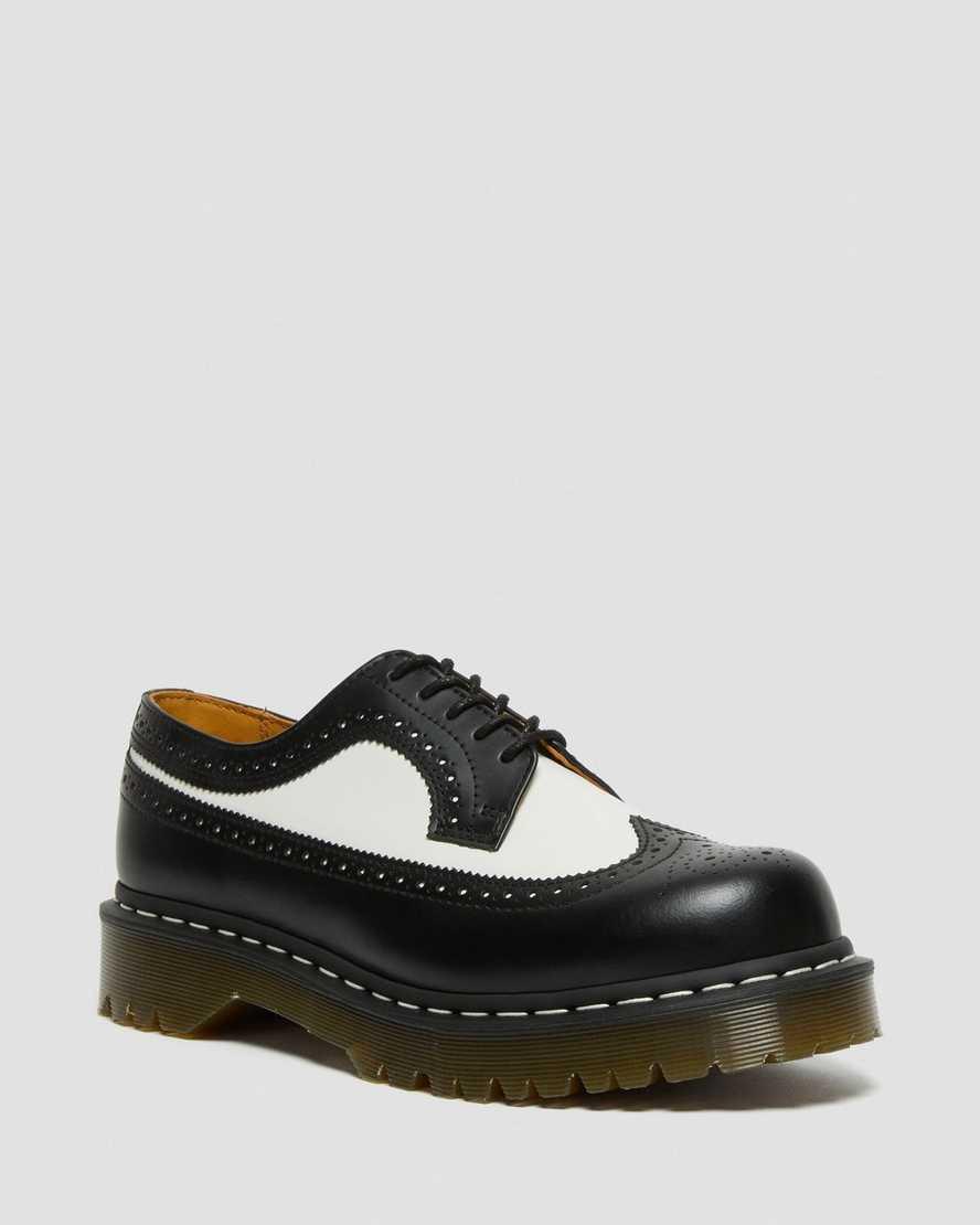 Dr Martens 3989 Bex Smooth Leather Brogue Plateauschuhe Damen Schwarz | 904537-UTG