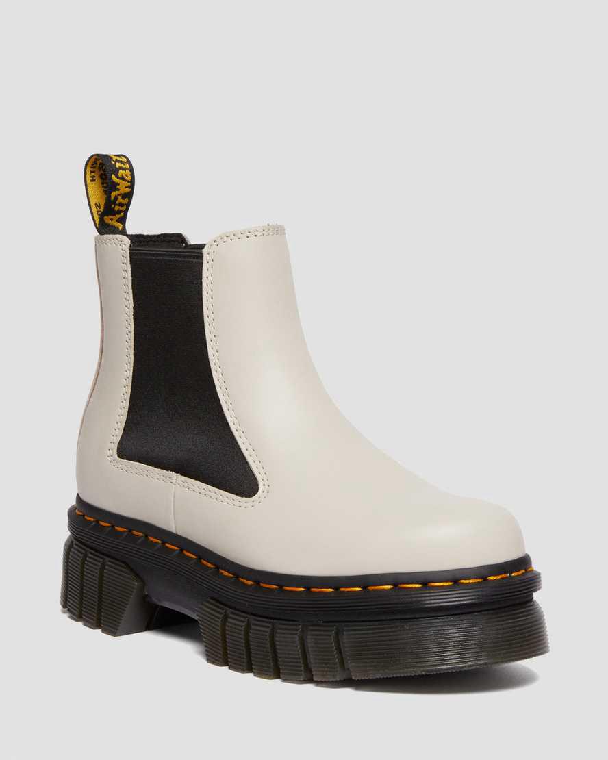 Dr Martens Audrick Nappa Leather Chelsea Plateau Stiefel Herren Grau | 871523-JPU