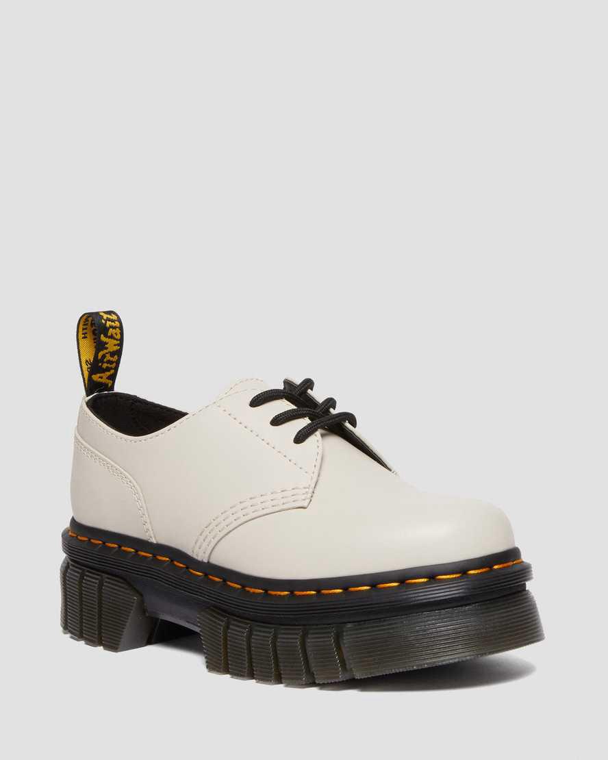 Dr Martens Audrick Nappa Leather Shoes Plateau Stiefel Herren Grau | 061925-XVY